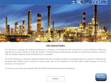Tablet Screenshot of om-industries.com